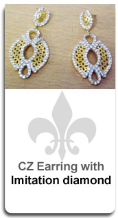 CZ Earrings Imitation Jewelry